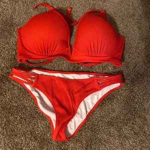Red bathing suit